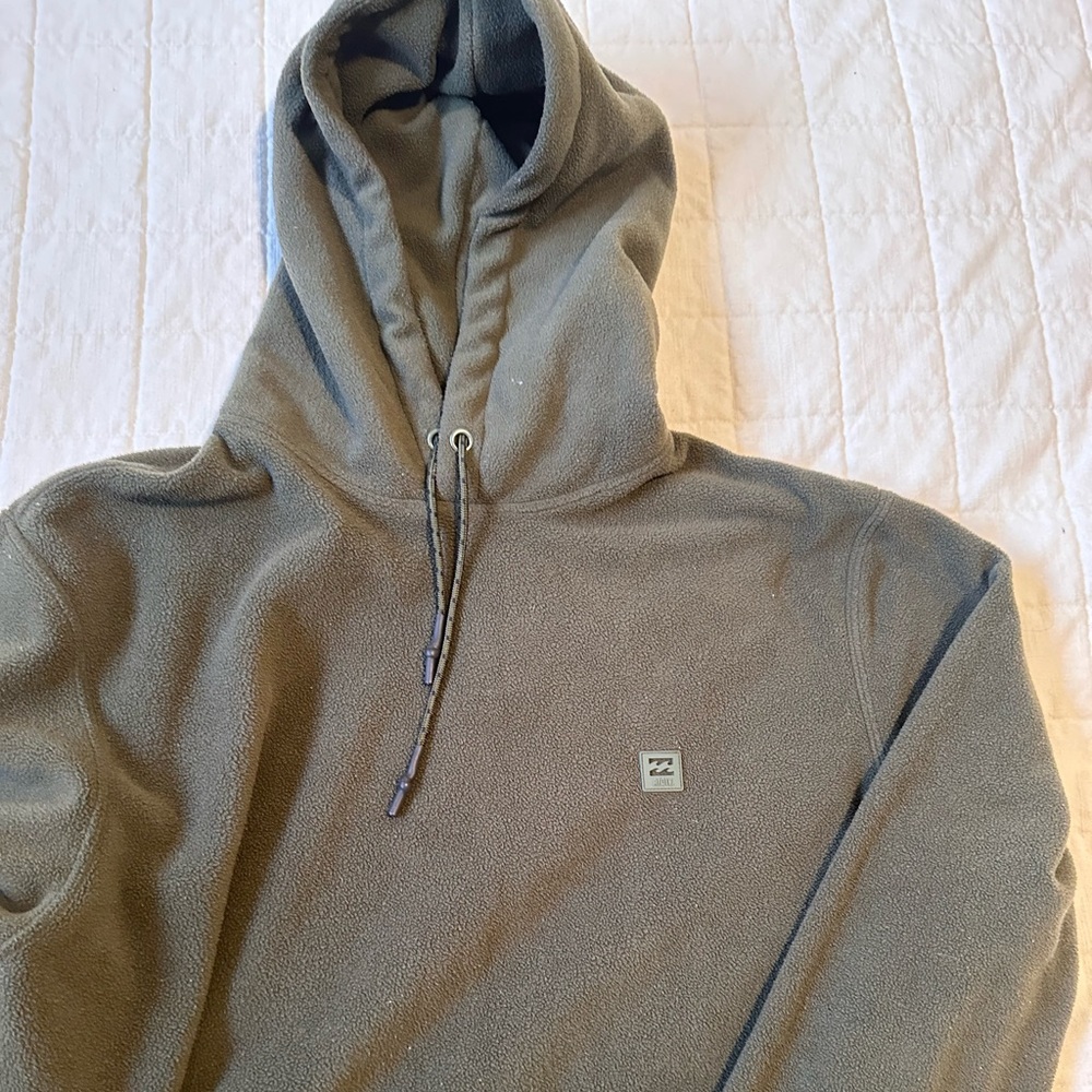 Green plush billabong hoodie